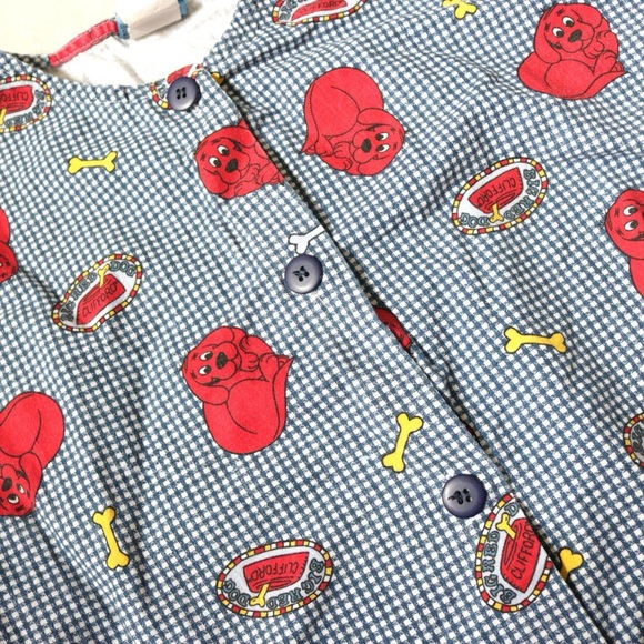 2002 Scholastic Clifford the Big Red Dog scrub shirt - Picture 5 of 8